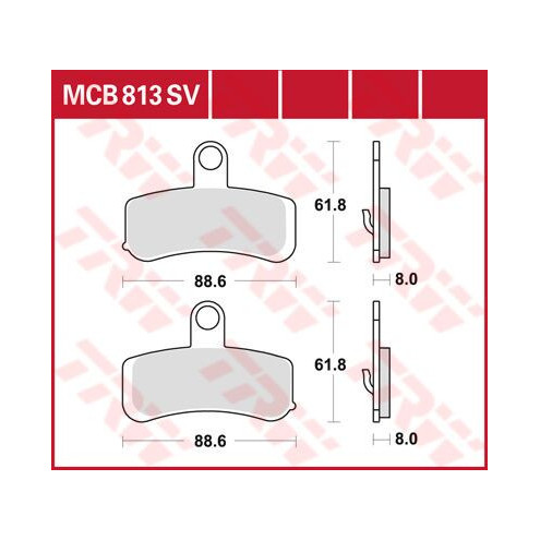 Plaquettes de frein métal fritté Sinter Performance TRW série SV