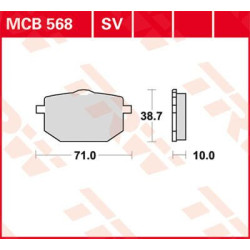 Plaquettes de frein métal fritté Sinter Performance TRW série SV