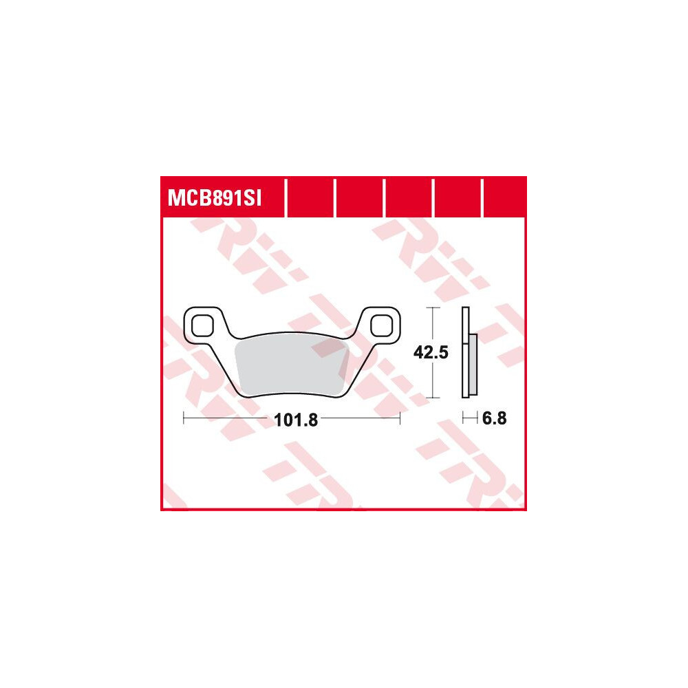 Plaquettes de frein métal fritté Offroad TRW série SI