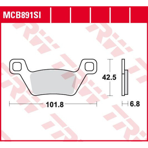 Plaquettes de frein métal fritté Offroad TRW série SI