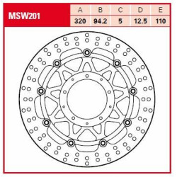 Disque de frein flottant TRW