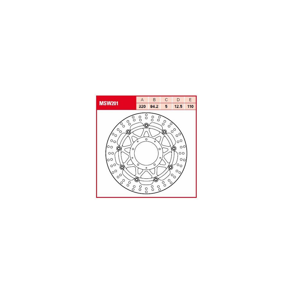 Disque de frein flottant TRW