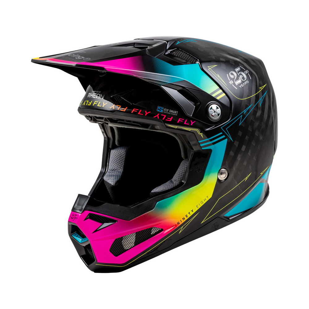 Casque FLY RACING Formula Smart Carbon Legacy - noir/Electric Blue/fuschia