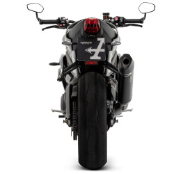 Demi ligne Arrow Veloce noir embout carbone, Triumph Street Triple 765 17-22