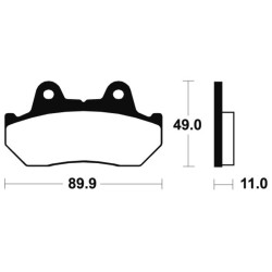 Plaquettes de frein TECNIUM Scooter organique - ME42