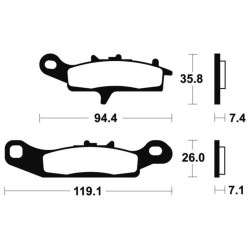 Plaquettes de frein TECNIUM Quad métal fritté - 01624798