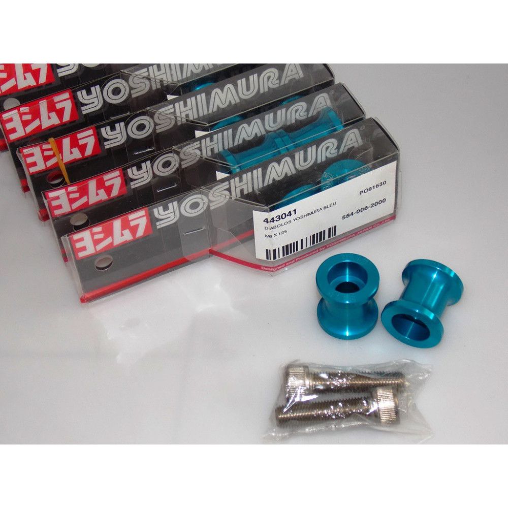 Déstockage Diabolos Yoshimura Anodisés Bleu M10x125