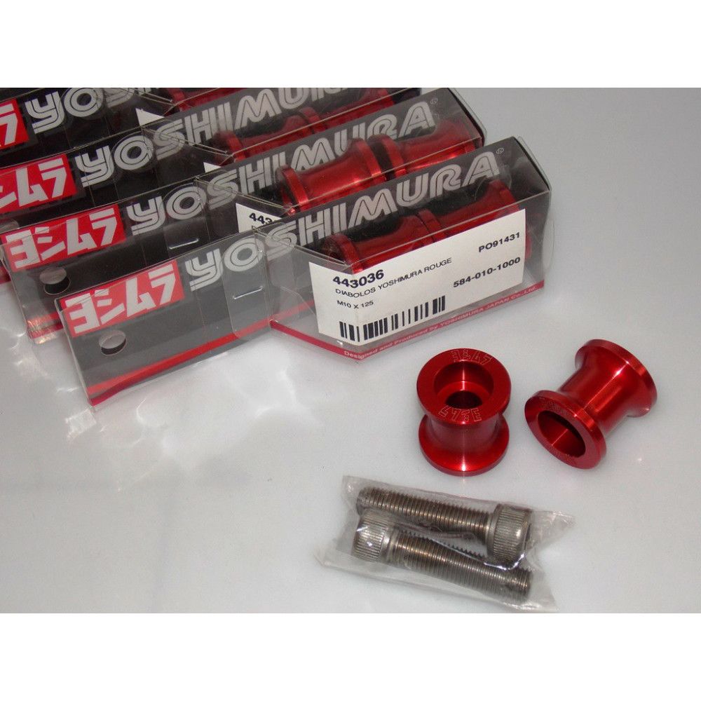 Déstockage Diabolos Yoshimura Anodisés Rouge M10x125