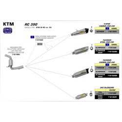 Silencieux Arrow Thunder Aluminium, KTM RC 390 2014-16