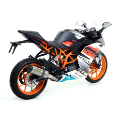 Silencieux Arrow Thunder Titane embout carbone, KTM RC 390 2014-16