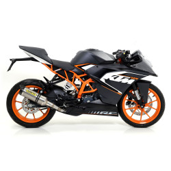 Silencieux Arrow Thunder Titane embout carbone, KTM RC 125 2014-16