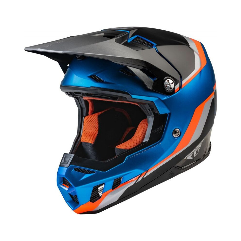 Casque FLY RACING Formula CC Driver - bleu/orange/noir 1 - AVSmoto Racing Parts 