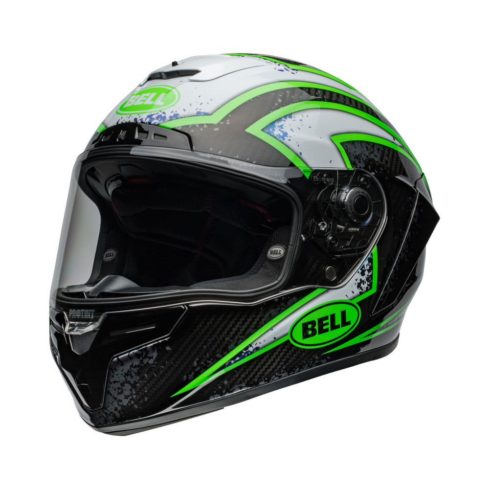 Casque BELL Race Star DLX Flex - Xenon Gloss Black/Kryptonite BELL 1 - AVSmoto Racing Parts 