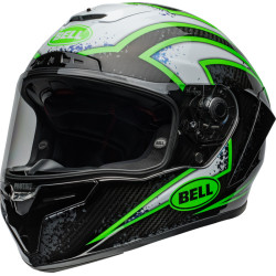 Casque BELL Race Star DLX Flex - Xenon Gloss Black/Kryptonite BELL 1 - AVSmoto Racing Parts 