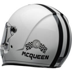 Casque BELL Eliminator - Steve McQueen Gloss White BELL 5 - AVSmoto Racing Parts 