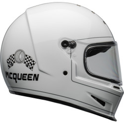 Casque BELL Eliminator - Steve McQueen Gloss White BELL 8 - AVSmoto Racing Parts 