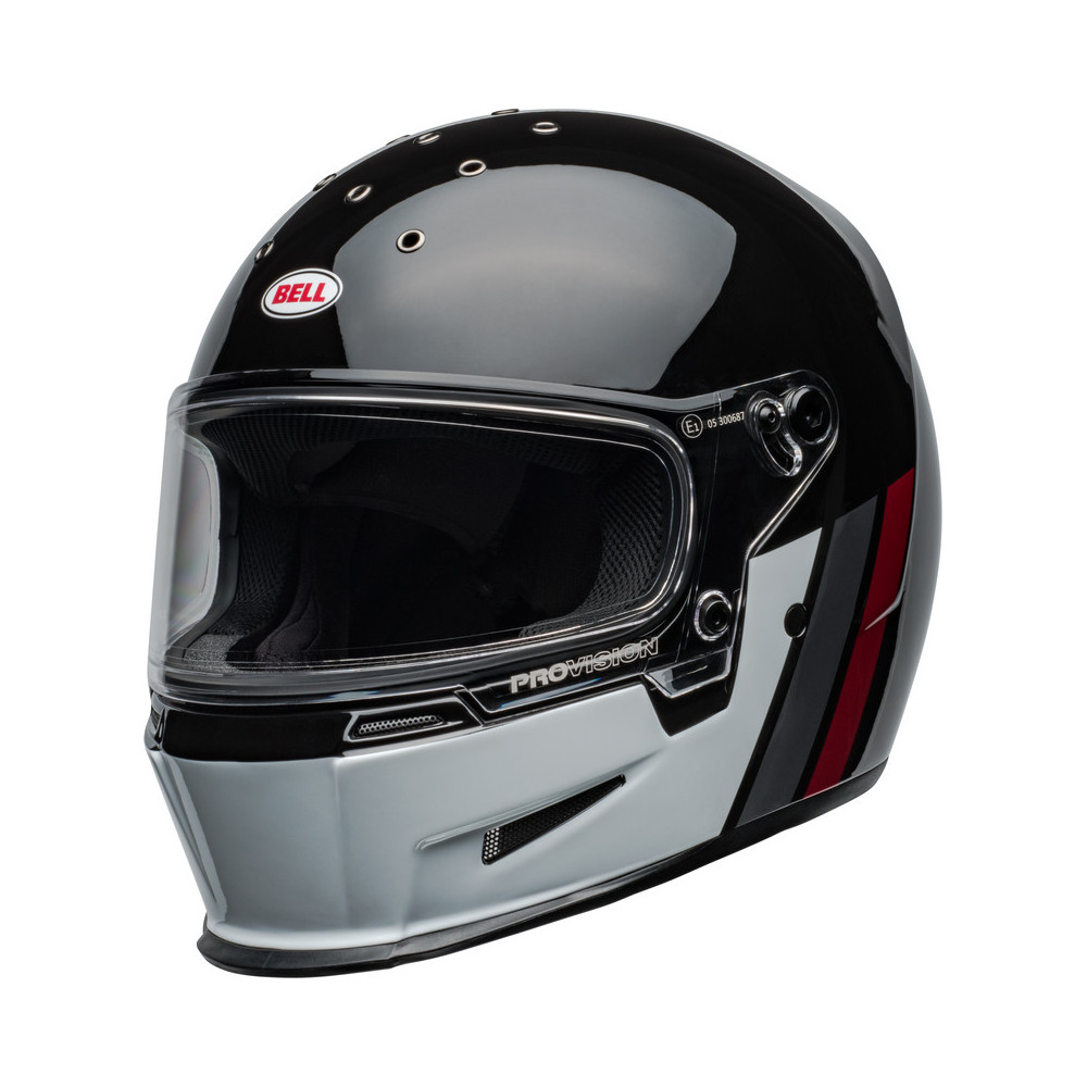 Casque BELL Eliminator - GT Gloss Black/White BELL 1 - AVSmoto Racing Parts 