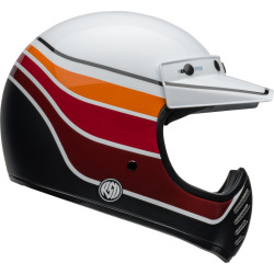 Casque BELL Moto-3 - RSD Saddleback Satin/Gloss White/Black BELL 8 - AVSmoto Racing Parts 