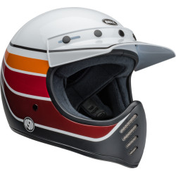 Casque BELL Moto-3 - RSD Saddleback Satin/Gloss White/Black BELL 2 - AVSmoto Racing Parts 