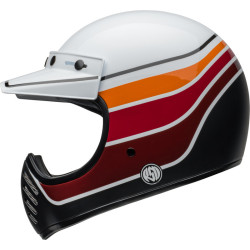 Casque BELL Moto-3 - RSD Saddleback Satin/Gloss White/Black BELL 4 - AVSmoto Racing Parts 