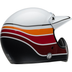 Casque BELL Moto-3 - RSD Saddleback Satin/Gloss White/Black BELL 7 - AVSmoto Racing Parts 