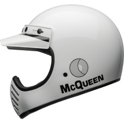 Casque BELL Moto-3 - Steve McQueen Gloss White/Black BELL 4 - AVSmoto Racing Parts 