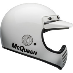 Casque BELL Moto-3 - Steve McQueen Gloss White/Black BELL 8 - AVSmoto Racing Parts 