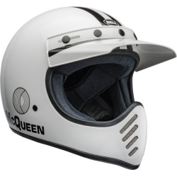 Casque BELL Moto-3 - Steve McQueen Gloss White/Black BELL 2 - AVSmoto Racing Parts 