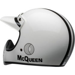 Casque BELL Moto-3 - Steve McQueen Gloss White/Black BELL 5 - AVSmoto Racing Parts 