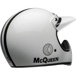 Casque BELL Moto-3 - Steve McQueen Gloss White/Black BELL 7 - AVSmoto Racing Parts 