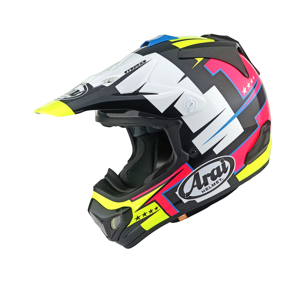 Casque ARAI MX-V EVO Battle - Jaune ARAI 1 - AVSmoto Racing Parts 