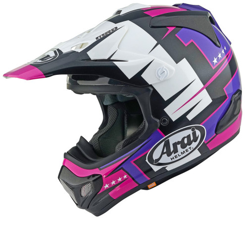 Casque ARAI MX-V EVO Battle - Violet ARAI 1 - AVSmoto Racing Parts 