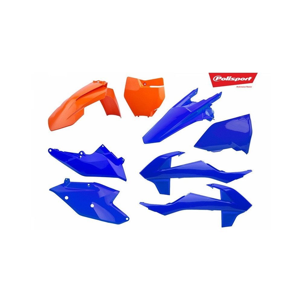 Kit plastiques POLISPORT orange/bleu KTM SX/SX-F