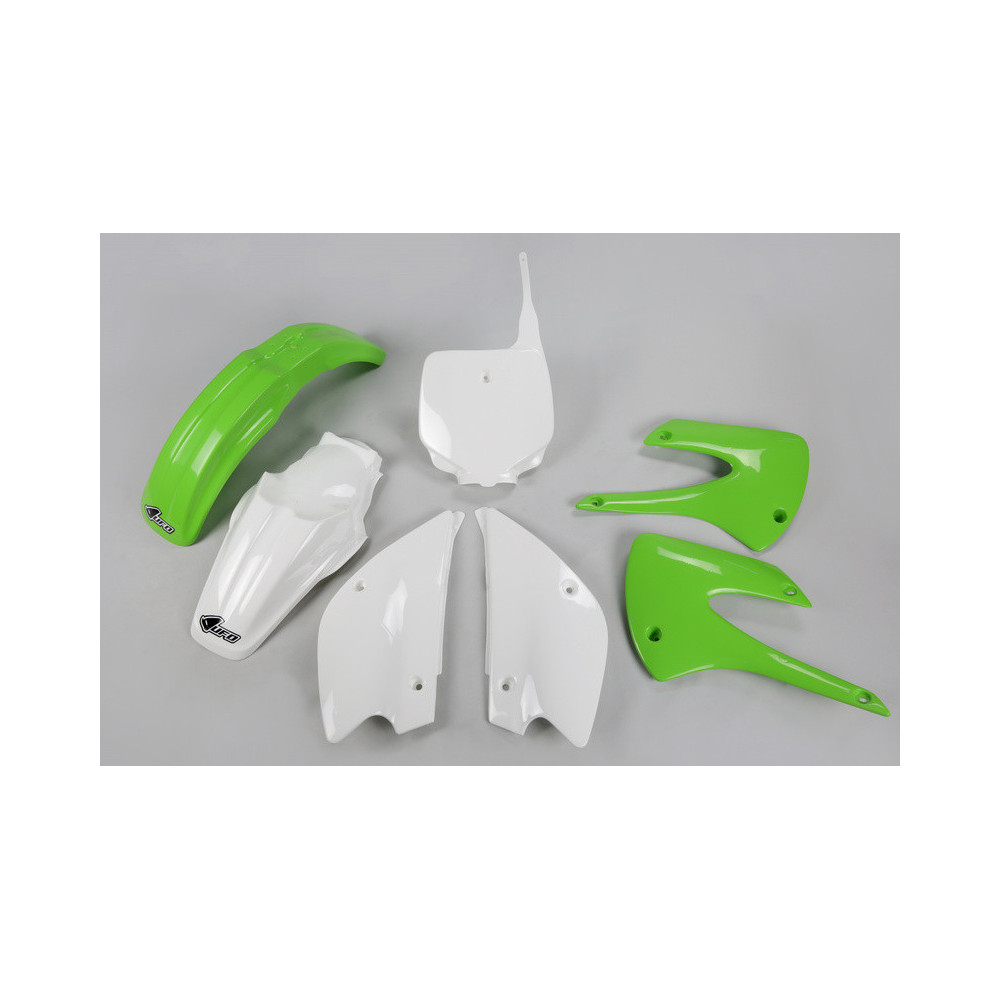 Kit plastique UFO couleur origine (2013) restylé vert/blanc Kawasaki KX85