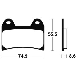 Plaquettes de frein TECNIUM Racing métal fritté - MSR206