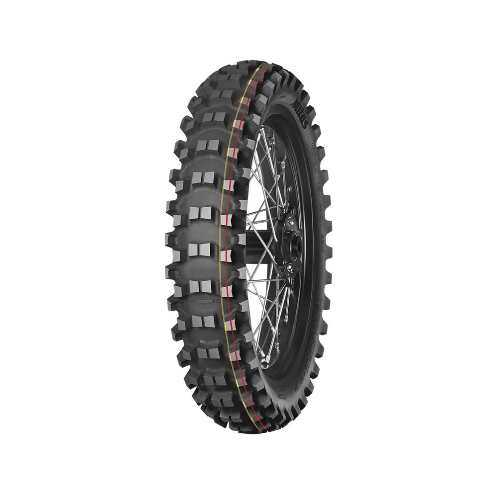 Pneu MITAS TERRA FORCE-MX SM 70/100-10 (2.50-10) 41M TT SOFT MEDIUM TERRAIN RED YELLOW NHS MITAS 1 - AVSmoto Racing Parts 