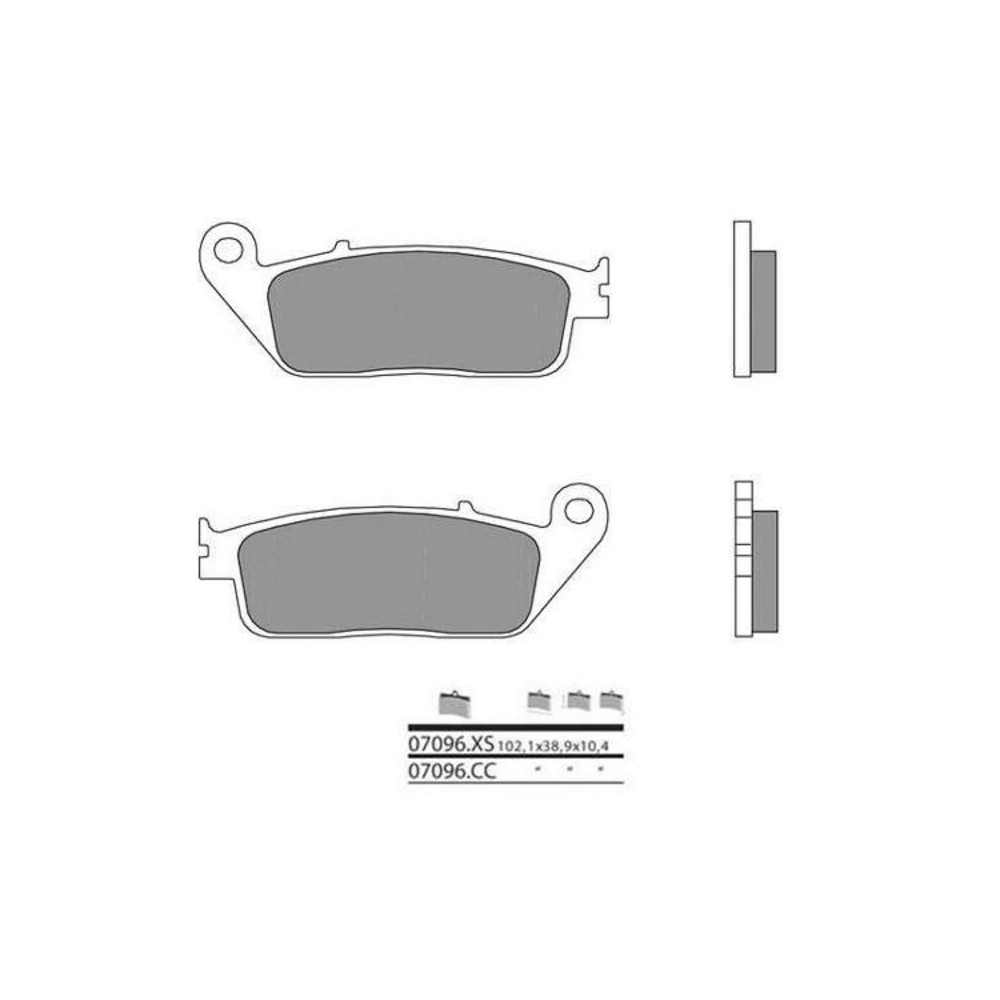 Plaquettes de frein BREMBO Scooter métal fritté - 07096XS