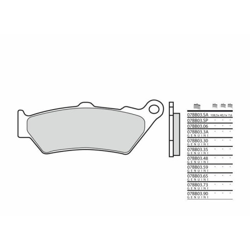 Plaquettes de frein BREMBO Vintage métal fritté - 07BB0359