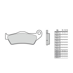 Plaquettes de frein BREMBO route métal fritté - 07BB04LA