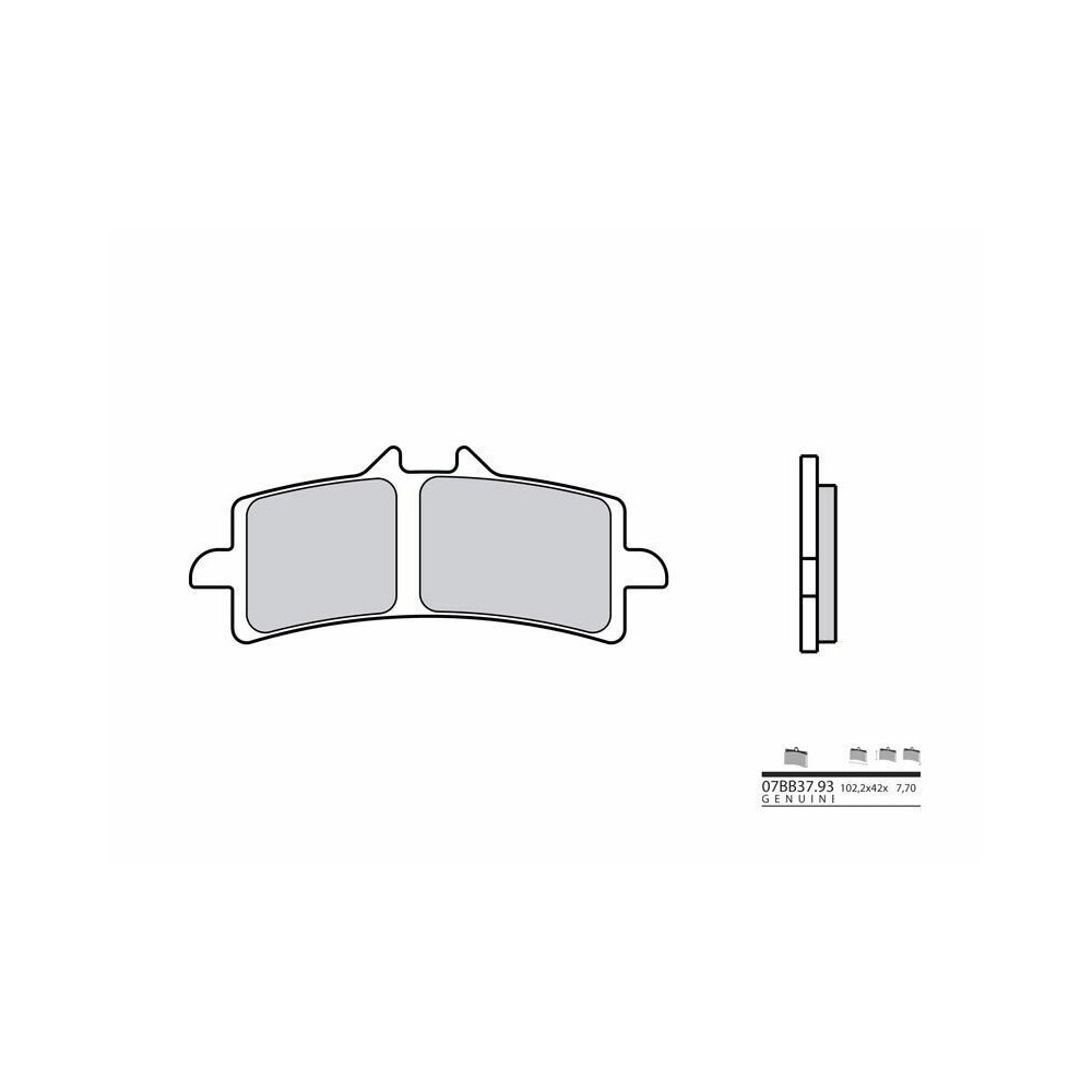 Plaquettes de frein BREMBO carbone céramique - 07BB37RC