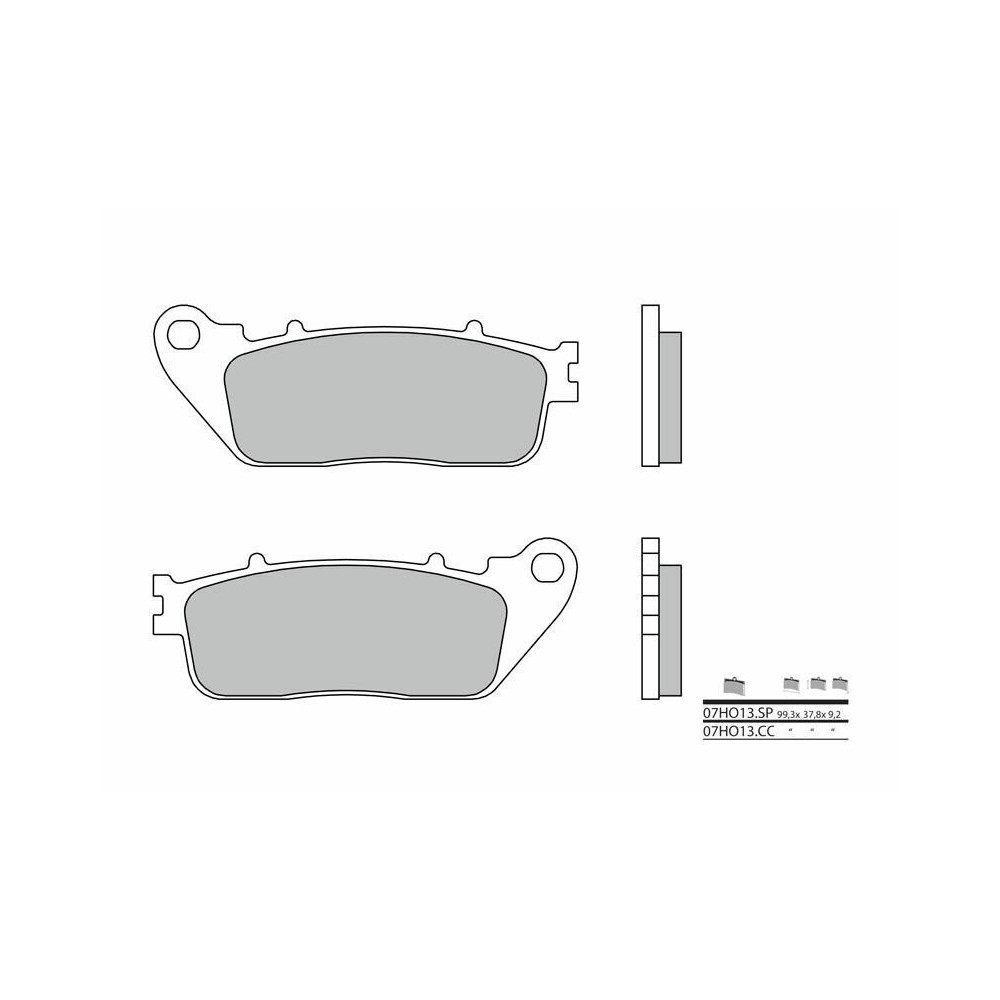 Plaquettes de frein BREMBO route métal fritté - 07HO13SP