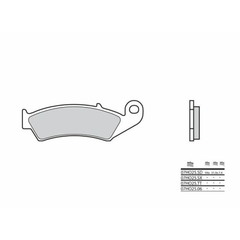 Plaquettes de frein BREMBO Off-Road métal fritté - 07HO25SD