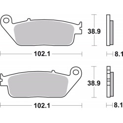 Plaquettes de frein BREMBO route métal fritté - 07HO30SA