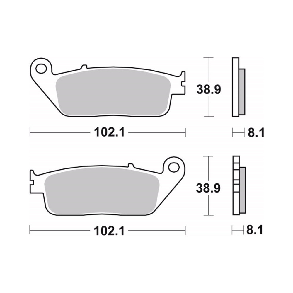 Plaquettes de frein BREMBO route métal fritté - 07HO30SA