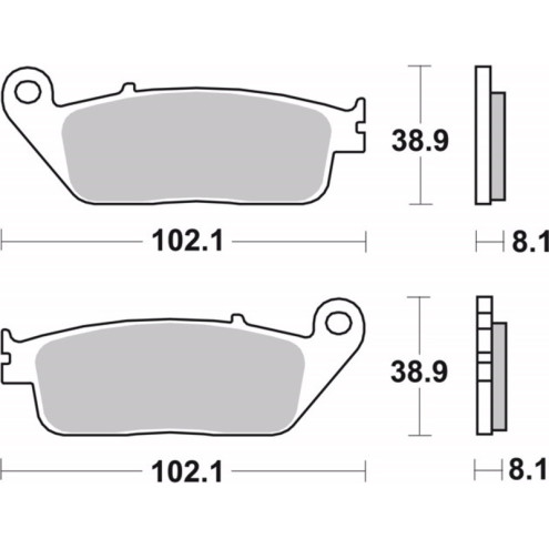 Plaquettes de frein BREMBO route métal fritté - 07HO30SA