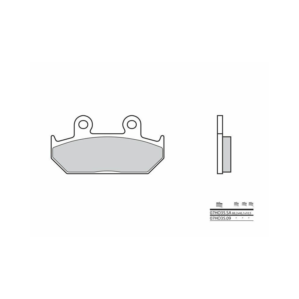 Plaquettes de frein BREMBO route métal fritté - 07HO35SA