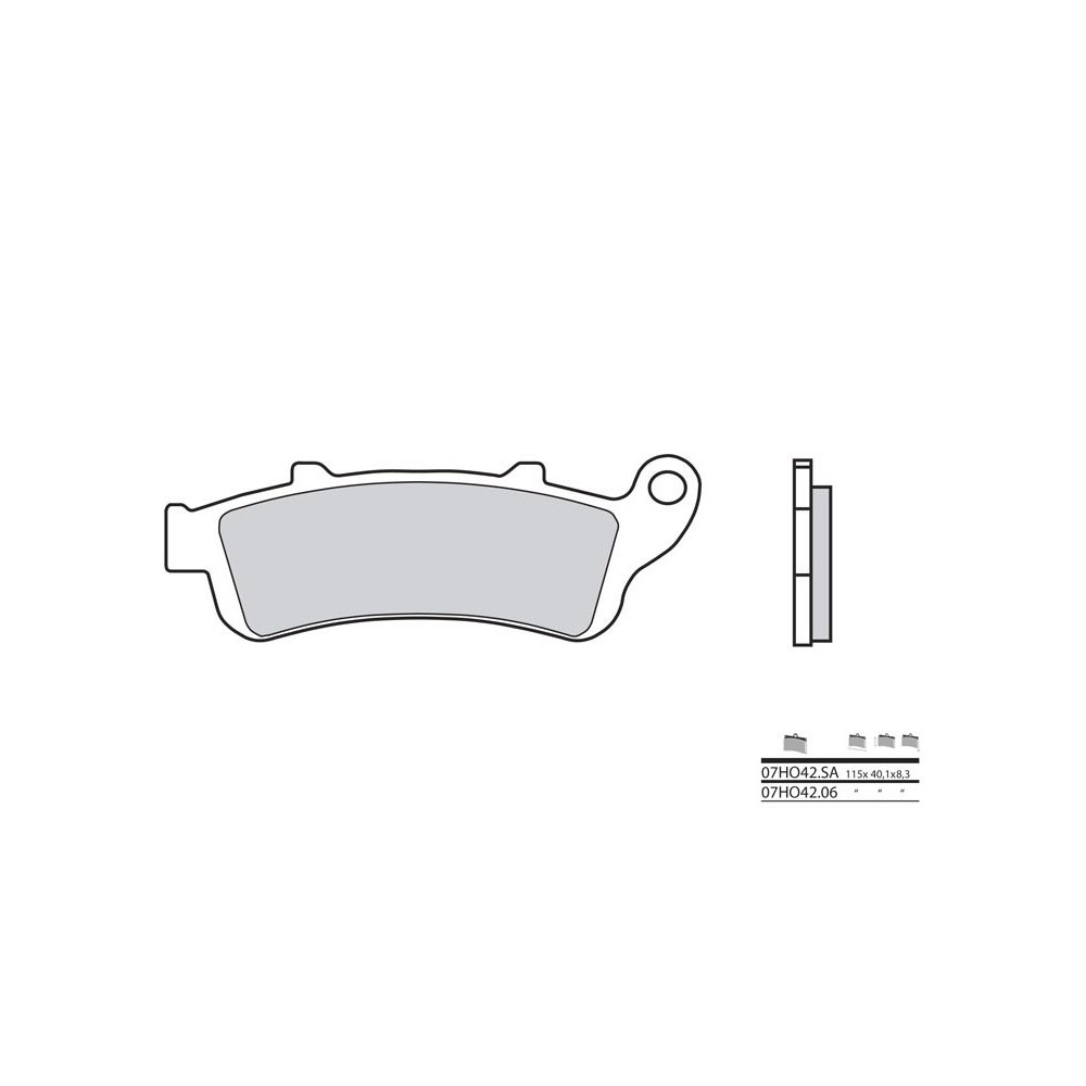 Plaquettes de frein BREMBO route métal fritté - 07HO42LA