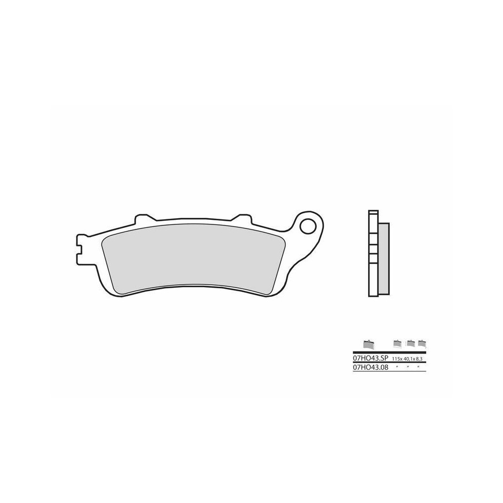 Plaquettes de frein BREMBO route métal fritté - 07HO43SP