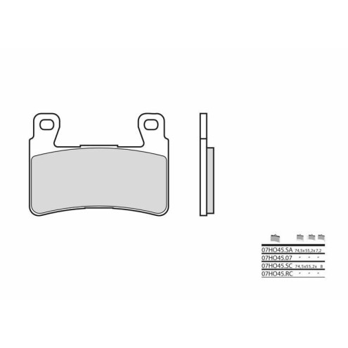 Plaquettes de frein BREMBO carbone céramique - 07HO45RC