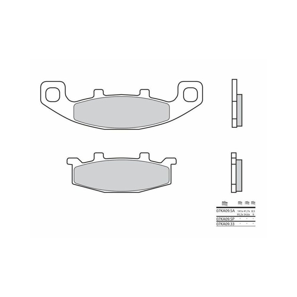 Plaquettes de frein BREMBO route métal fritté - 07KA09SP